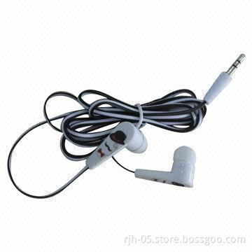 Customized Flat Cable Earphone with Funny Logo